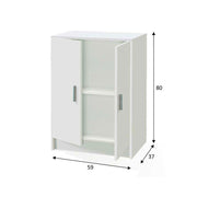 Alonso 2 Door White Universal Storage Cupboard - 3251