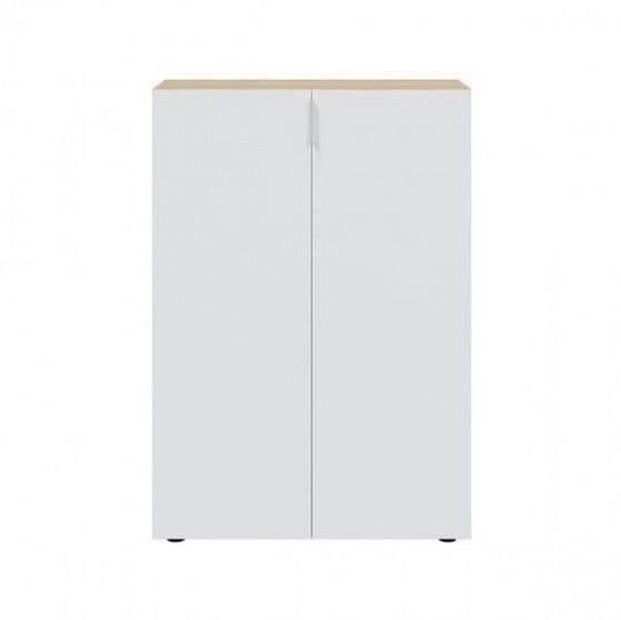 Alvaro White And Oak Effect 30 Pairs Shoe Cupboard Cabinet - 3229