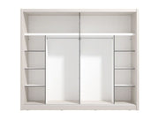 Alvira Cashmere Taupe 251cm Extra Large Mirrored Sliding Door Wardrobe 11013762