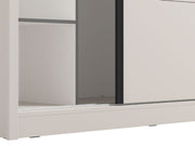 Alvira Cashmere Taupe 251cm Extra Large Mirrored Sliding Door Wardrobe 11013762