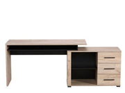 Amag Oak And Black Corner Desk - 11008666