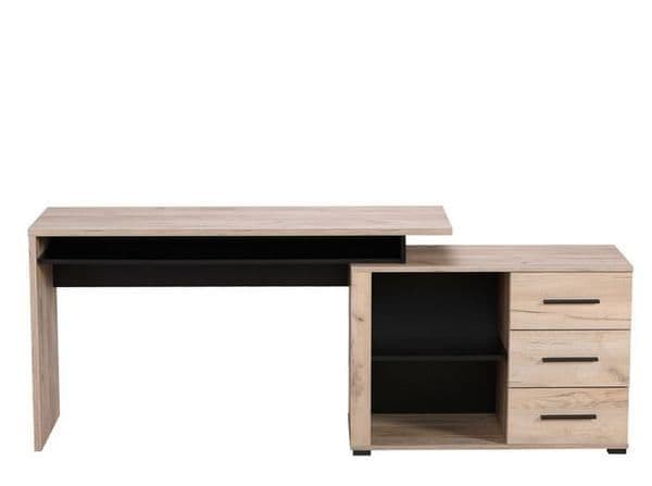 Amag Oak And Black Corner Desk - 11008666