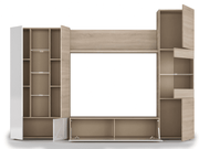 Amora White and Oak Wall Entertainment Unit 016642F - 2916