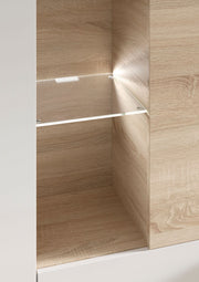 Amora White and Oak Wall Entertainment Unit 016642F - 2916