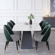 Amsterdam Dining Table, Marble with dusk dining table
