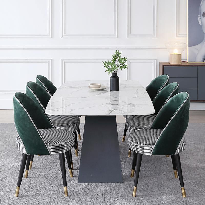 Amsterdam Dining Table, Marble with dusk dining table