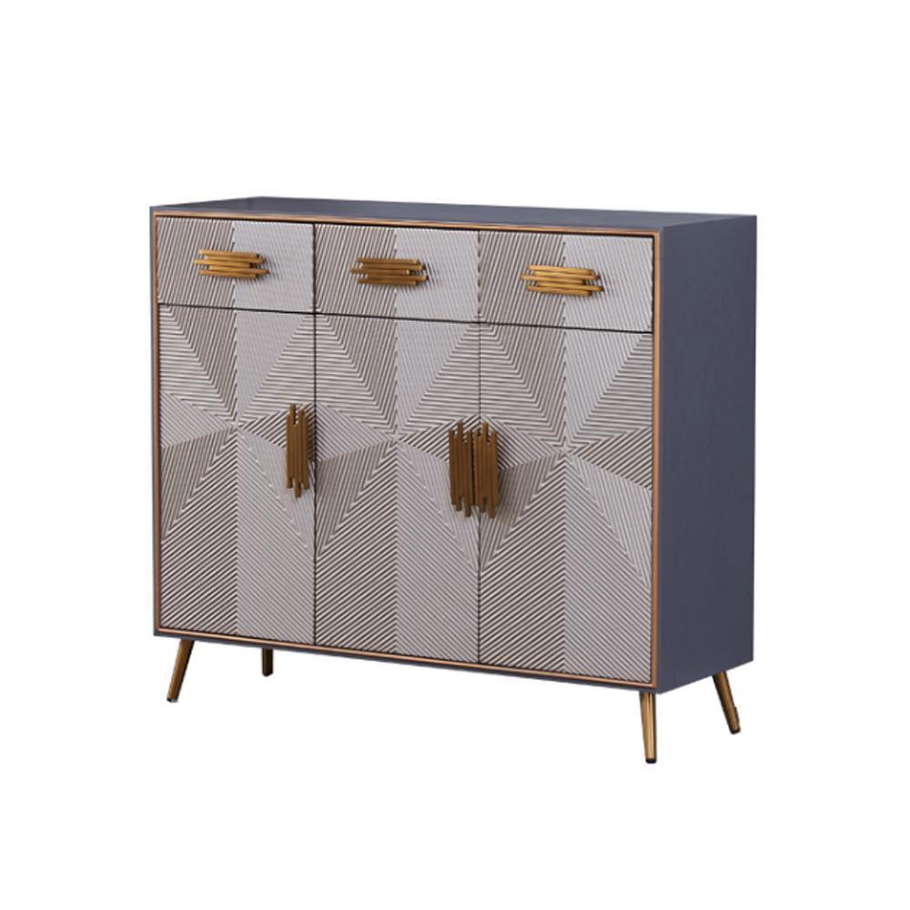 Andrey Sideboard, side view of sideboard dog crate