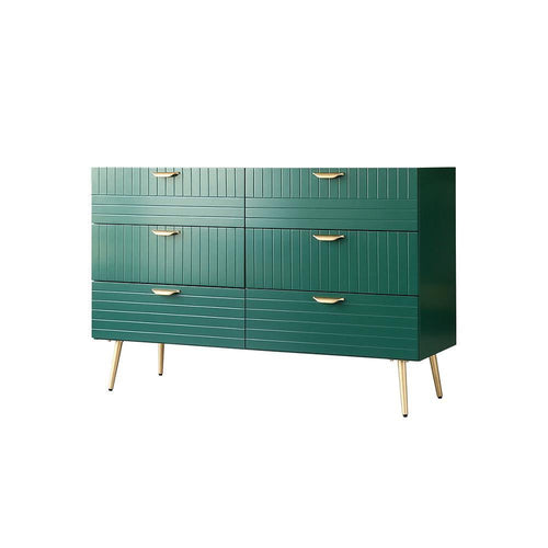 Ankhara Sideboard, Green, side view of rustic sideboards