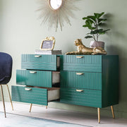 Detail view of Ankhara Sideboard, Green with shallow sideboard