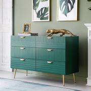 Ankhara Sideboard, Green in a lifestyle setting with sideboard and display cabinet