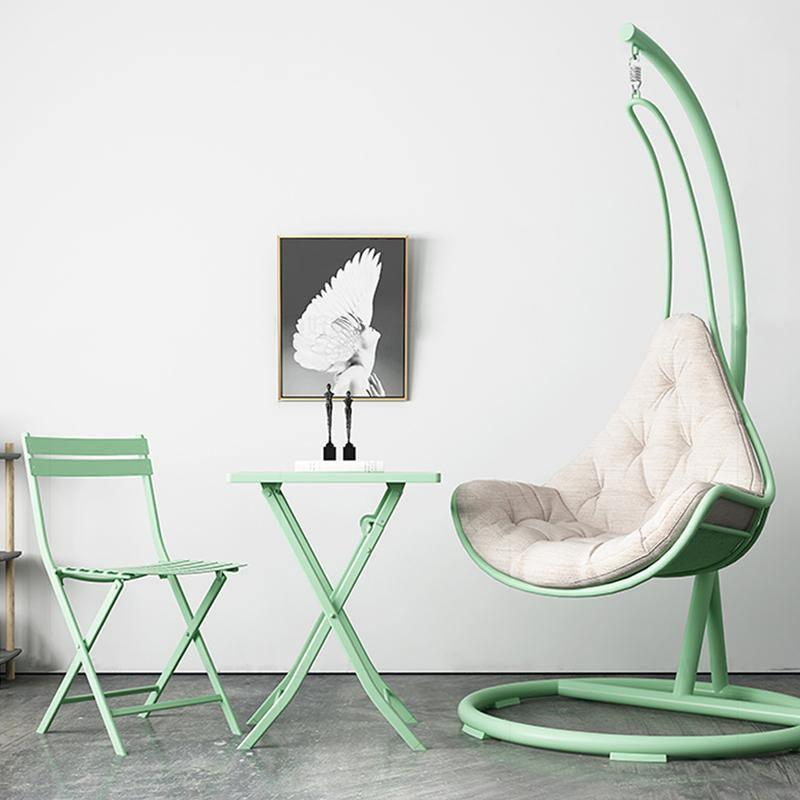 Aravali Rattan Hanging Chair with Stand, Indoor/ Outdoor Furniture-Weilai-Weilai Concept