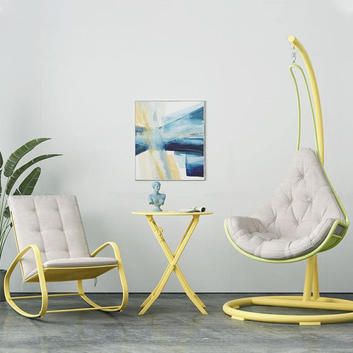 Aravali Rattan Hanging Chair with Stand, Indoor/ Outdoor Furniture-Weilai-Weilai Concept