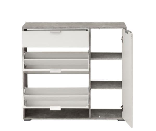 Arco Grey and White Shoe Cabinet - 11008516
