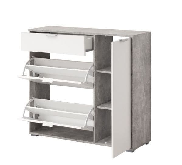 Arco Grey and White Shoe Cabinet - 11008516