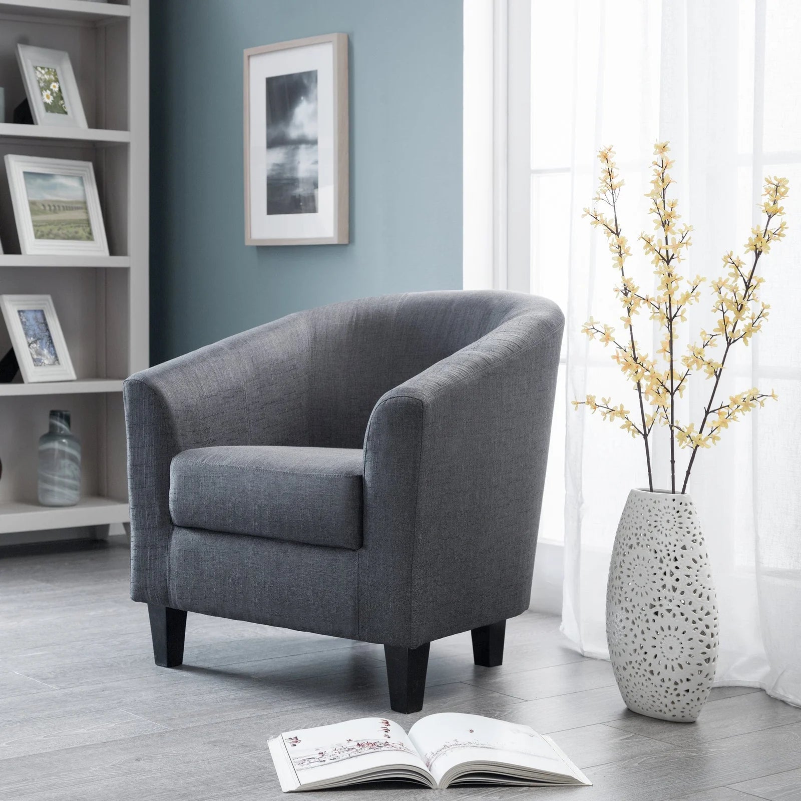 Gray armchair Iconic abode