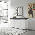 Athens Grey And White Gloss 2 Door / 4 Drawer Sideboard With Lights - 3170