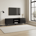 Atlantis Matte Black Large TV Cabinet - 3182