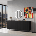 Atlantis Matte Black Wide 4 Door Sideboard - 3181