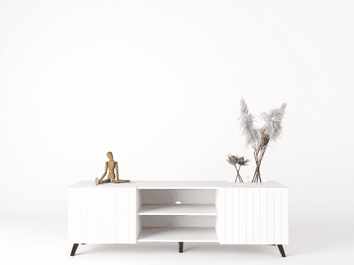Atlantis Matte White Large TV Cabinet - 3198
