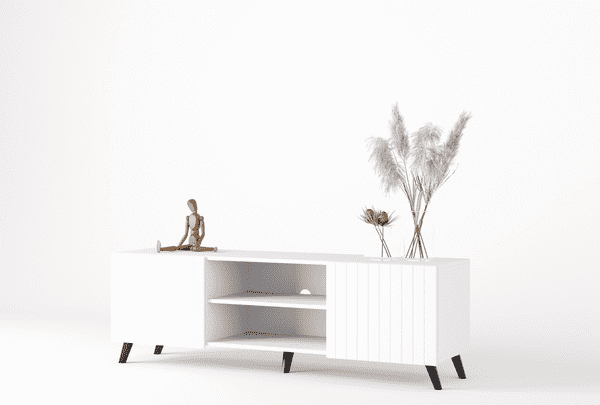 Atlantis Matte White Large TV Cabinet - 3198
