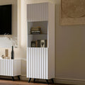 Atlantis Matte White Tall Display Cabinet - 3199