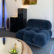 B&B Italia Camaleonda Style Sofa, Three Seater Sofa, Modular Sofa, Velvet with leather corner recliner sofa