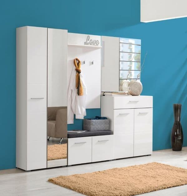Beny White Gloss Hallway Storage - 11008567