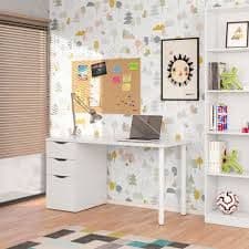 Blanco Artic White Desk With 3 Drawers - 2490