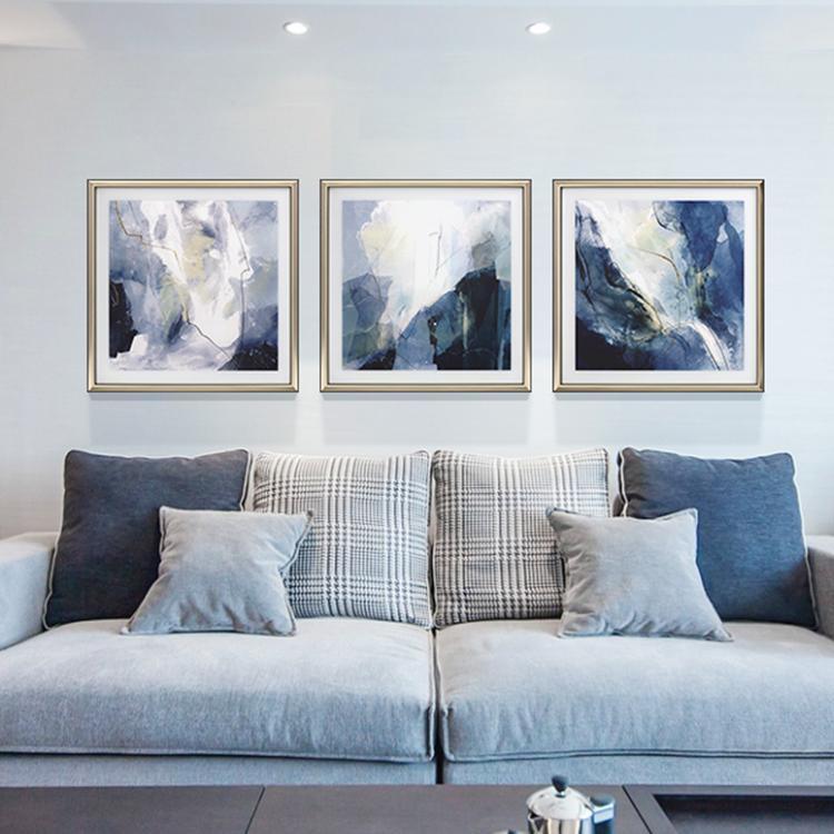 Blue Framed Wall Art Print 70*70cm-Weilai-Weilai Concept