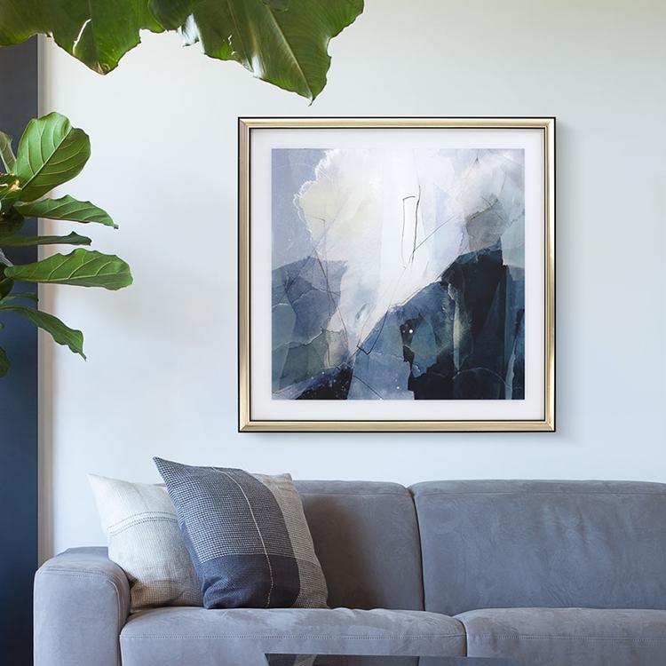 Blue Framed Wall Art Print 70*70cm-Weilai-Weilai Concept