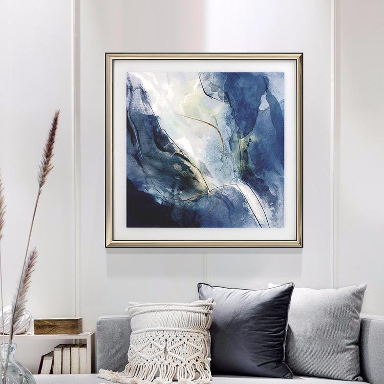 Blue Framed Wall Art Print 70*70cm-Weilai-Weilai Concept