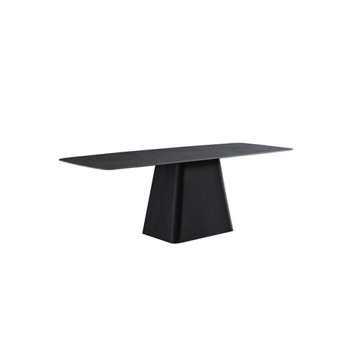 Bontempi Dining Table, Sintered Stone, side view of pool table dining table