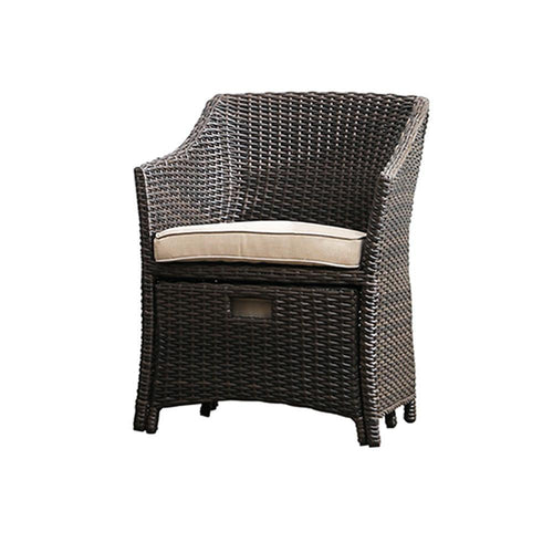 Bosco Rattan Garden Armchair And Ottoman, Indoor/ Outdoor Furniture-Weilai-Weilai Concept