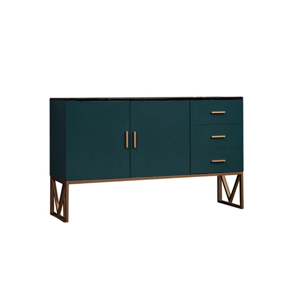 Bossett Sideboard in a lifestyle setting with white high gloss sideboard