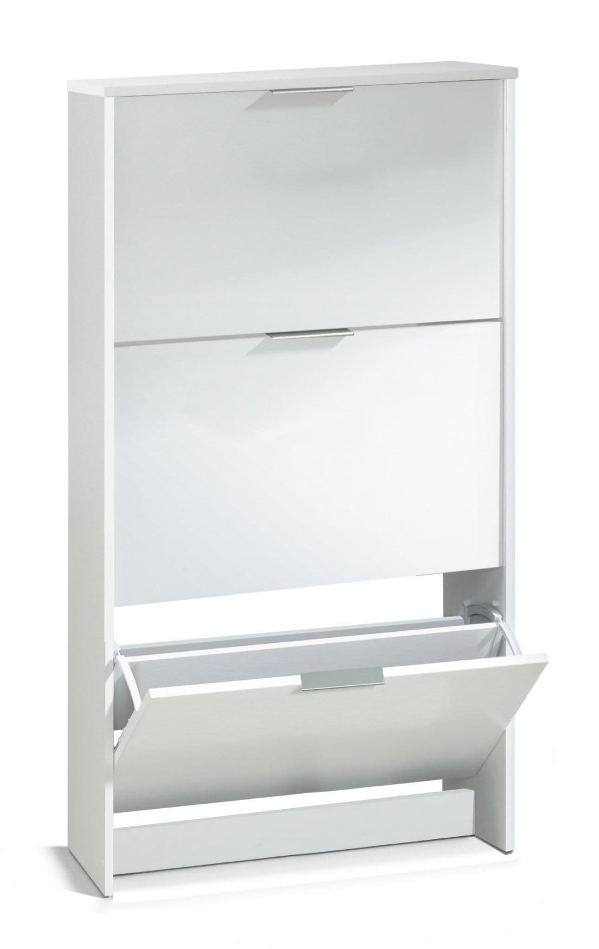 Brilo Matt White 3 Drawer Shoe Cabinet - 2894
