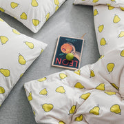 CA058 Linen Duvet Cover + Bed Sheet + 2 Pillowcases, King, More Patterns Available-Weilai Concept-Pattern 2-Weilai Concept