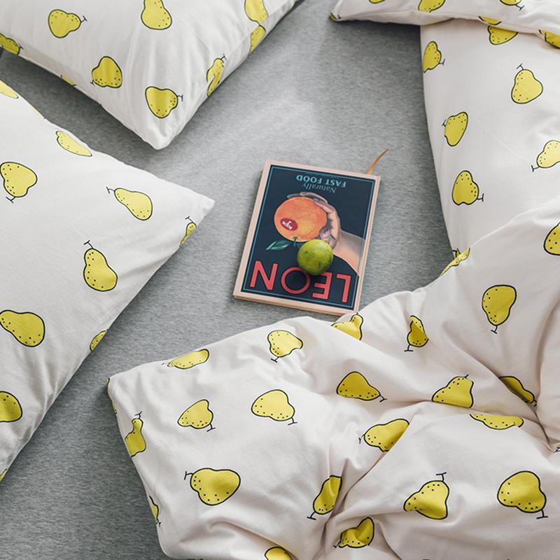 CA058 Linen Duvet Cover + Bed Sheet + 2 Pillowcases, King, More Patterns Available-Weilai Concept-Pattern 2-Weilai Concept