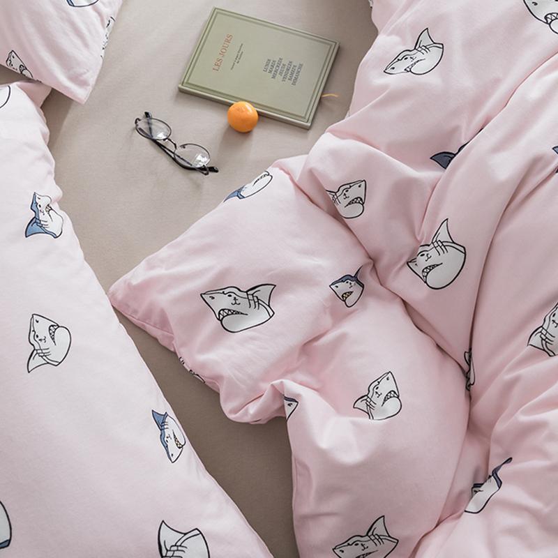 CA058 Linen Duvet Cover + Bed Sheet + 2 Pillowcases, King, More Patterns Available-Weilai Concept-Pattern 3-Weilai Concept