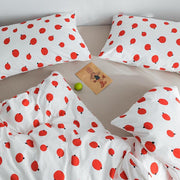 CA058 Linen Duvet Cover + Bed Sheet + 2 Pillowcases, King, More Patterns Available-Weilai Concept-Pattern 4-Weilai Concept