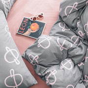 CA058 Linen Duvet Cover + Bed Sheet + 2 Pillowcases, King, More Patterns Available-Weilai Concept-Pattern 8-Weilai Concept