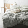 CA098 Linen Duvet Cover + Bed Sheet + 2 Pillowcases, King, More Patterns Available-Weilai Concept-Pattern 1-Weilai Concept