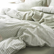 CA098 Linen Duvet Cover + Bed Sheet + 2 Pillowcases, King, More Patterns Available-Weilai Concept-Pattern 4-Weilai Concept