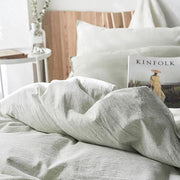 CA098 Linen Duvet Cover + Bed Sheet + 2 Pillowcases, King, More Patterns Available-Weilai Concept-Pattern 7-Weilai Concept