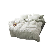 CA098 Linen Duvet Cover + Bed Sheet + 2 Pillowcases, King, More Patterns Available-Weilai Concept-Weilai Concept