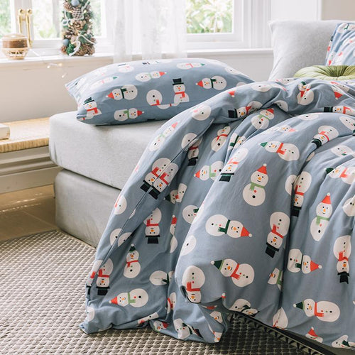 CA514 Cotton Duvet Cover + Bed Sheet + 2 Pillowcases, King, More Patterns Available-Weilai Concept-Pattern 1-Weilai Concept