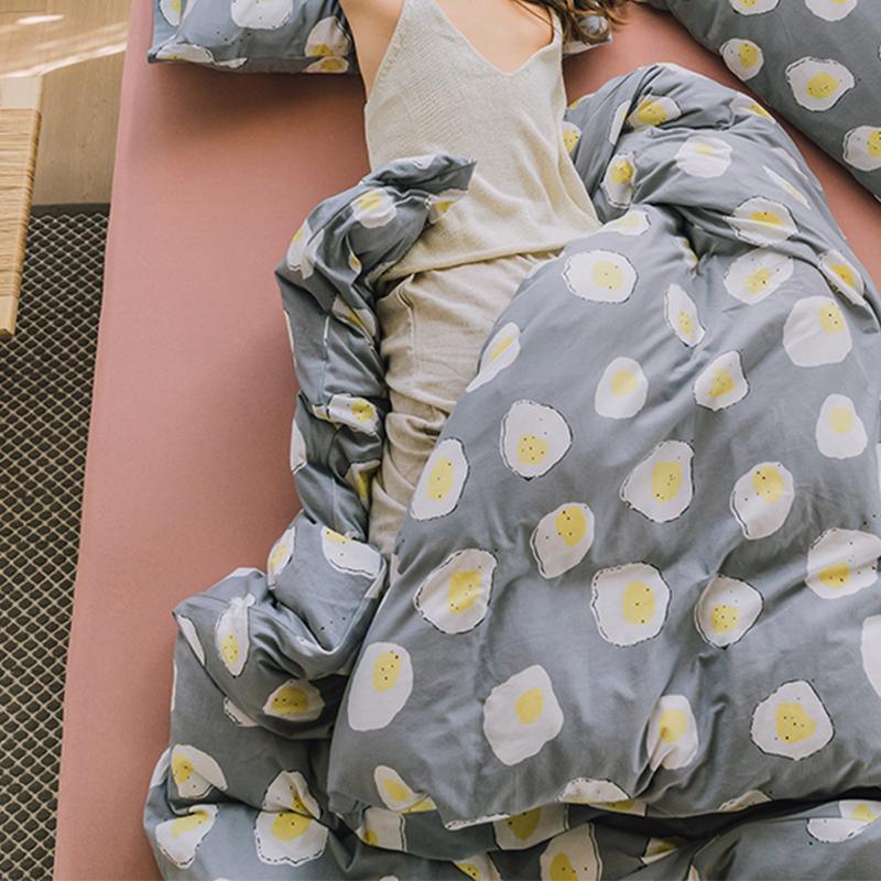 CA514 Cotton Duvet Cover + Bed Sheet + 2 Pillowcases, King, More Patterns Available-Weilai Concept-Pattern 13-Weilai Concept