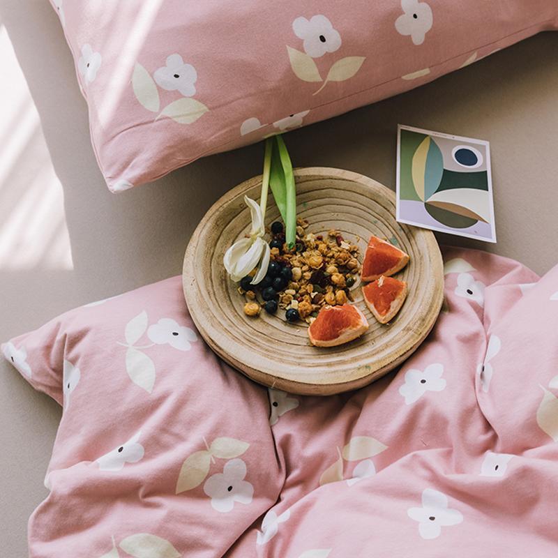 CA514 Cotton Duvet Cover + Bed Sheet + 2 Pillowcases, King, More Patterns Available-Weilai Concept-Pattern 14-Weilai Concept