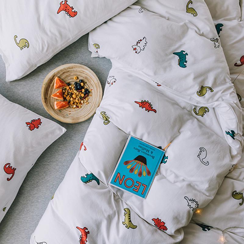 CA514 Cotton Duvet Cover + Bed Sheet + 2 Pillowcases, King, More Patterns Available-Weilai Concept-Pattern 15-Weilai Concept