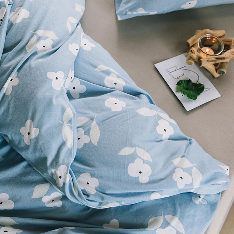 CA514 Cotton Duvet Cover + Bed Sheet + 2 Pillowcases, King, More Patterns Available-Weilai Concept-Pattern 8-Weilai Concept