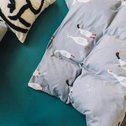 CA514 Cotton Duvet Cover + Bed Sheet + 2 Pillowcases, King, More Patterns Available-Weilai Concept-Pattern 9-Weilai Concept